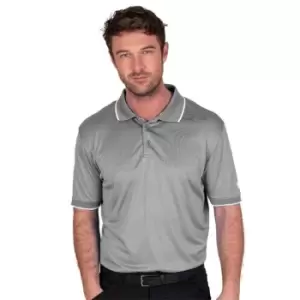 Image of Island Green Performance Polo Golf Shirt - Grey