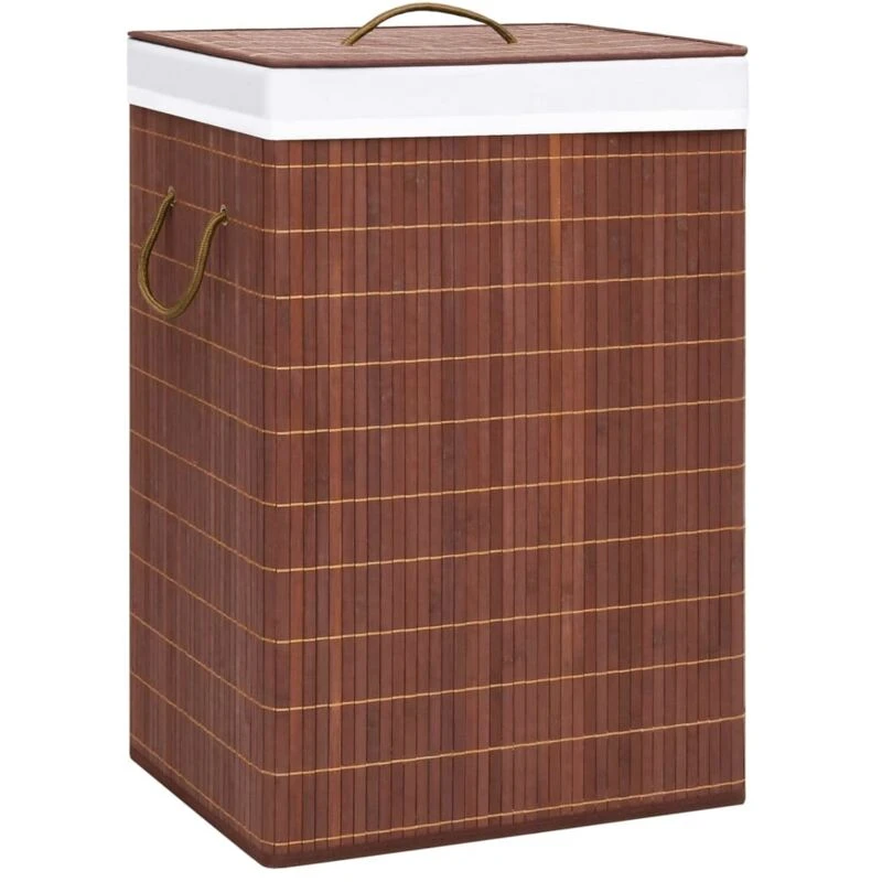 Image of VIDAXL Bamboo Laundry Basket Brown 72 l Vidaxl 8720286010686