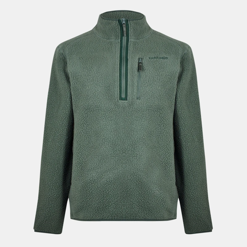 Image of Karrimor quarter Zip Fleece Top Mens - Green Green S