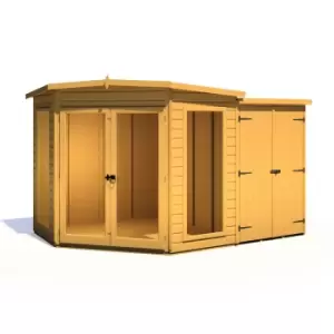 Image of Shire Barclay 7 x 11ft Summerhouse with Side Shed - Garden & Outdoor