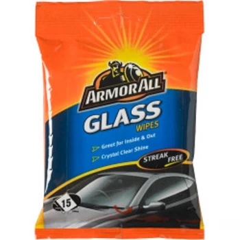 Image of Armor All Glass Wipes Pack of 15
