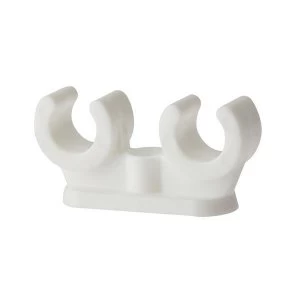 Image of ForgeFix Pipe Clip Double Openlock 22mm Box 50