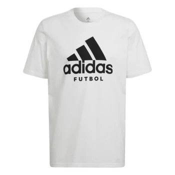 Image of adidas Futbol Logo T-Shirt Mens - White