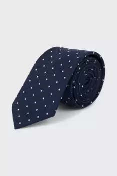Image of Mens Navy Slim Tonal Spot Tie