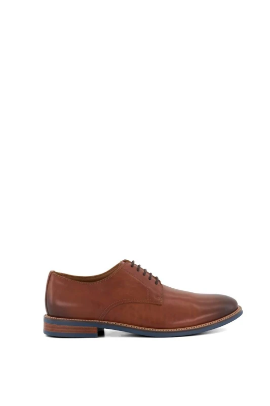 Image of Dune London 'Stanley' Leather Lace Up Shoes Tan