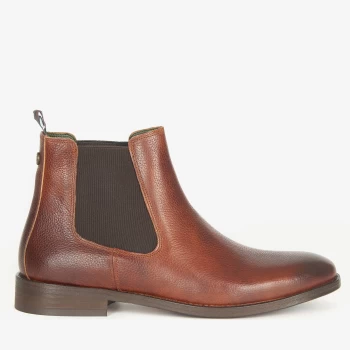 Image of Barbour Mens Bedlington Leather Chelsea Boots - Chestnut Grain - UK 11