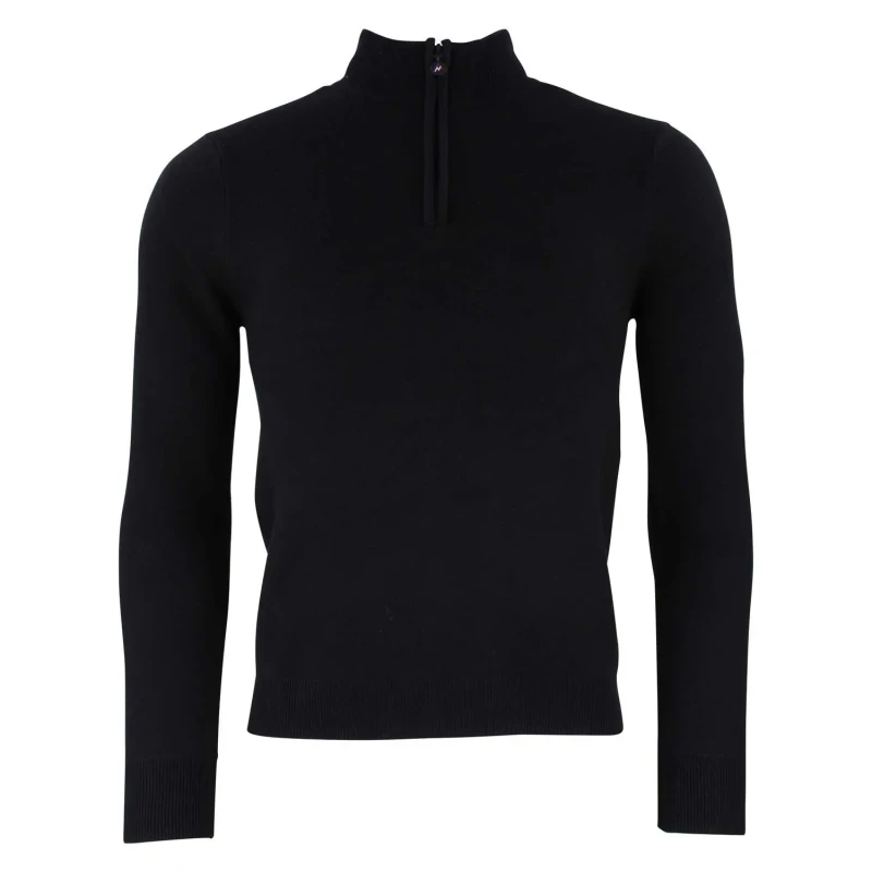 Image of Half-zip roll neck jumper Peak Mountain Charlito Noir Male S