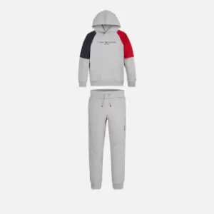 Image of Tommy Hilfiger Boys' Essential Hooded Colorblock Set - Light Grey Heather - 16 Years