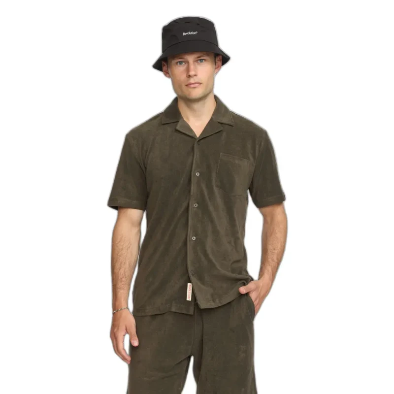 Image of Revolution Short-sleeved shirt Revolution Cuban Marron Unisex S