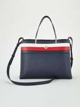Image of Tommy Hilfiger Core Satchel - Navy