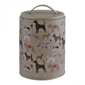 Image of Dog Print Storage Tin, 16.5cm
