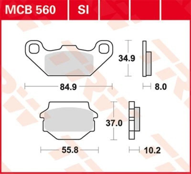 Image of TRW MCB560SI Brake pad set Brake Pad Set,disc brake (402)