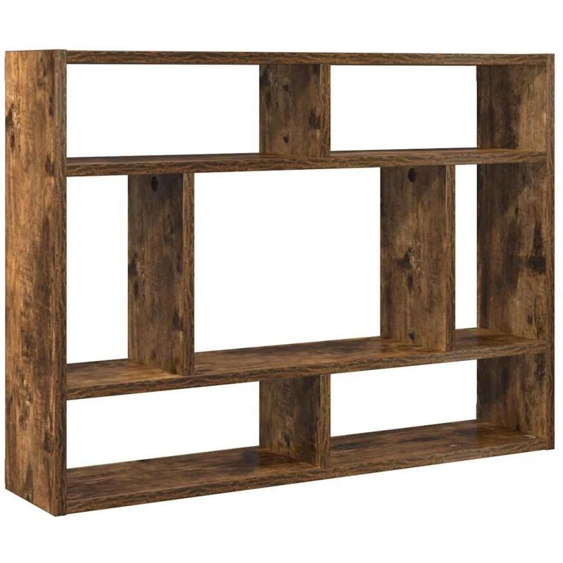 Image of Vidaxl Wall Shelf Smoked Oak 75X16X55cm Engineered Wood, Brown 815843