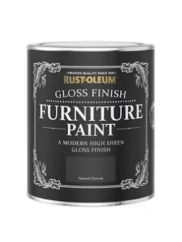 Image of Rust-Oleum Gloss Furniture Paint Natural Charcoal 750Ml