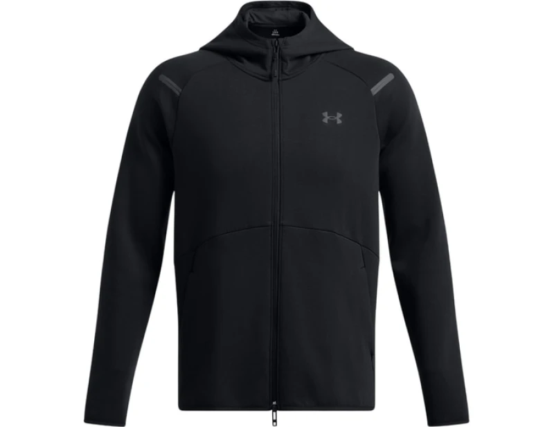 Image of Under Armour Unstoppable Fleece Hooded Jacket Black C001 XL