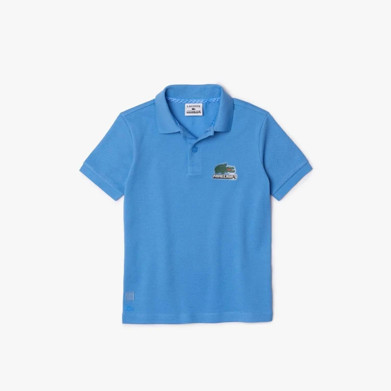 Image of Lacoste Lacoste Organic Cotton Piqu Polo Shirt - Blue Blue 8