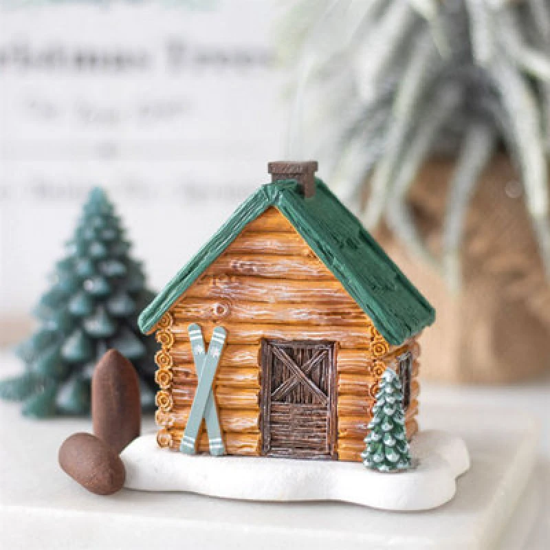 Image of Cabin Ski Chalet Incense Cone Holder