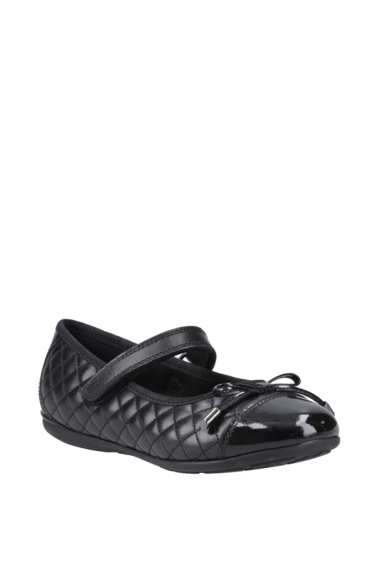 Image of Hush Puppies Womens Lottie Quilt Ballerina Junior in Black Size: 1 Black Female 1