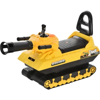 Image of 4 in 1 Ride-On Bullet Tank Truck Machines w/ Underseat Storage yelloow - Homcom