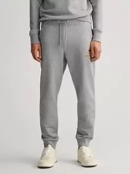 Image of GANT Archive Shield Joggers - Grey Melange Size M Men