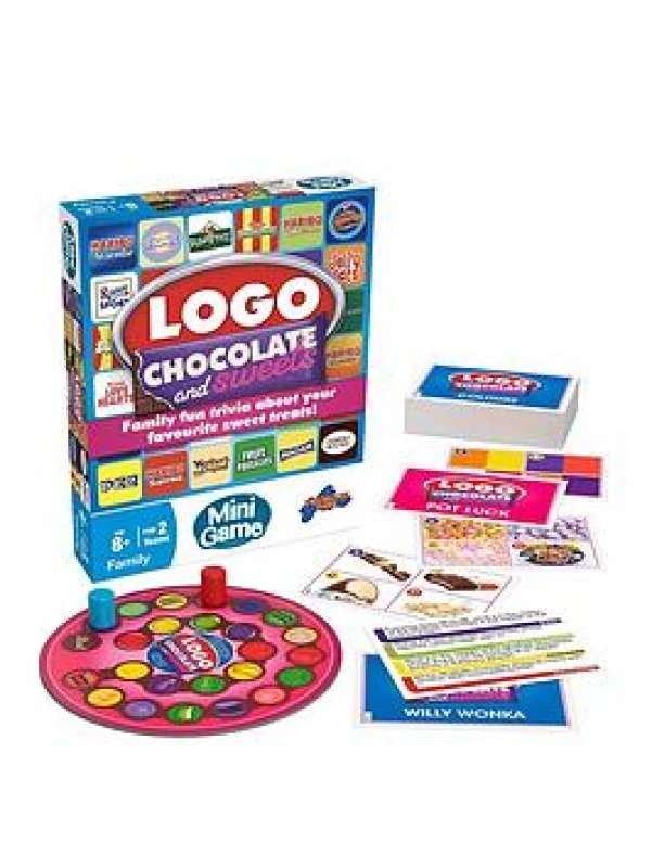 Image of Drumond Park Logo Chocolate & Sweets Mini Board Game Fun for Groups - Adults & Families Travel-Size Trivia Game Perfect for Parties & Game Night