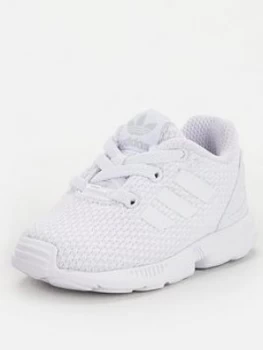 Image of Adidas Originals Zx Flux El Infant Trainers - White