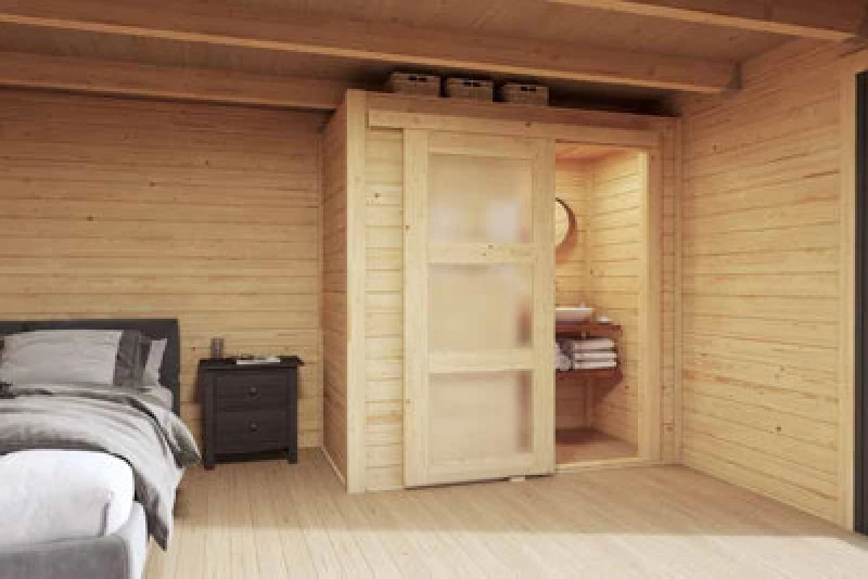 Image of Lasita Maja Internal Room Kit S-Log Cabin, Wooden Garden Room, Timber Summerhouse, Home Office - H205 Cm