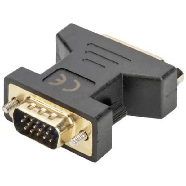 Image of Digitus Digitus AK-320505-000-S DVI / VGA Adapter [1x DVI socket 29-pin - 1x VGA plug] Black AK-320505-000-S
