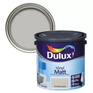 Image of Dulux Merrion Grey Vinyl Matt Emulsion Paint 2.5L