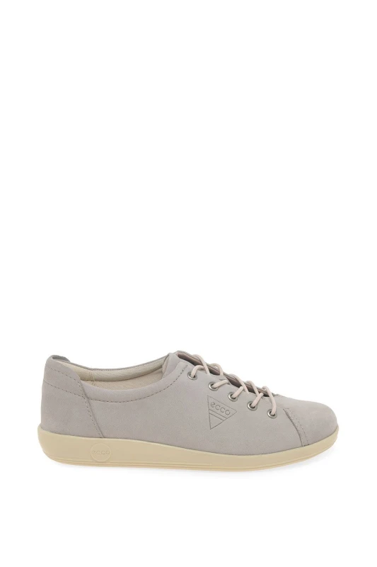 Image of Ecco Womens 'Soft 2.0' Casual Shoes in Pale Grey Size: 7.5 Pale Grey Female 7.5
