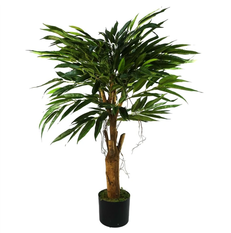Image of Leaf Design 100cm Longifolia Ficus Tree Artificial Natural Trunk