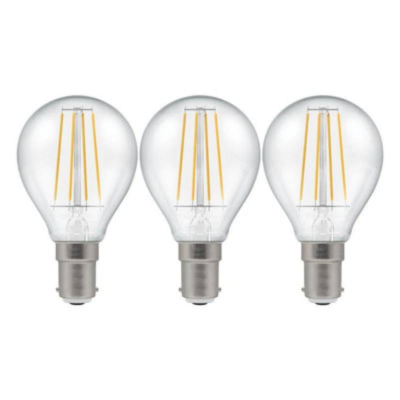 Image of Crompton Lamps LED Golfball 4.2W B15 Dimmable Filament Cool White Clear (40W Eqv)