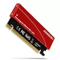 Image of AXAGON PCEM2-S PCIe 3.0 x16 Adapter, 1x M.2 NVMe SSD With Passive Cooling