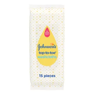 Image of Johnsons Baby Top-to-Toe Washcloths x15 cloths