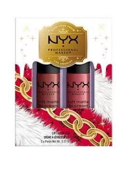 Image of NYX Professional MAKEUP NYX Professional Makeup Soft Matte Lip Cream Duo Gift Set - Rome & Cannes, One Colour, Women