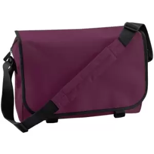 Image of Adjustable Messenger Bag (11 Litres) (Pack of 2) (One Size) (Burgundy) - Bagbase