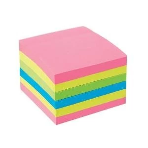Image of Bundle Office 76x76mm Extra Sticky Re move Notes 4 Assorted Neon