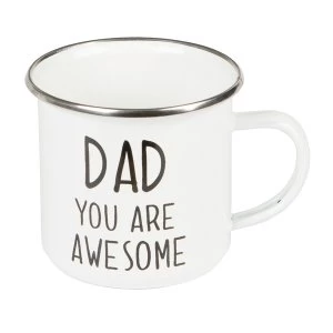 Image of Sass & Belle Dad You Are Awesome Enamel Mug