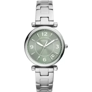 Image of Ladies Fossil Carlie Three-Hand Date Stainless Steel Watch