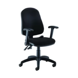 Image of Jemini Intro High Back Posture Chair with Folding Arms 640x640x990-1160mm Black KF822837