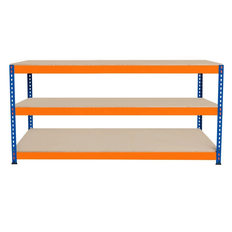 Image of Monstershop S-Rax 3 Tier Workbench - 180cm x 60cm x 90cm in Orange Size: 180cm x 60cm x 90cm Orange Unisex 180cm x 60cm x 90 cm