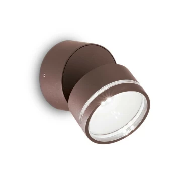 Image of Ideal Lux OMEGA - Integrated LED Outdoor Wall Lamp 6 Lights Coffee 4000K IP54