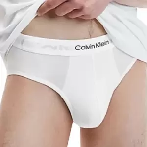 Image of Calvin Klein Embossed Icon Cotton Briefs - White M