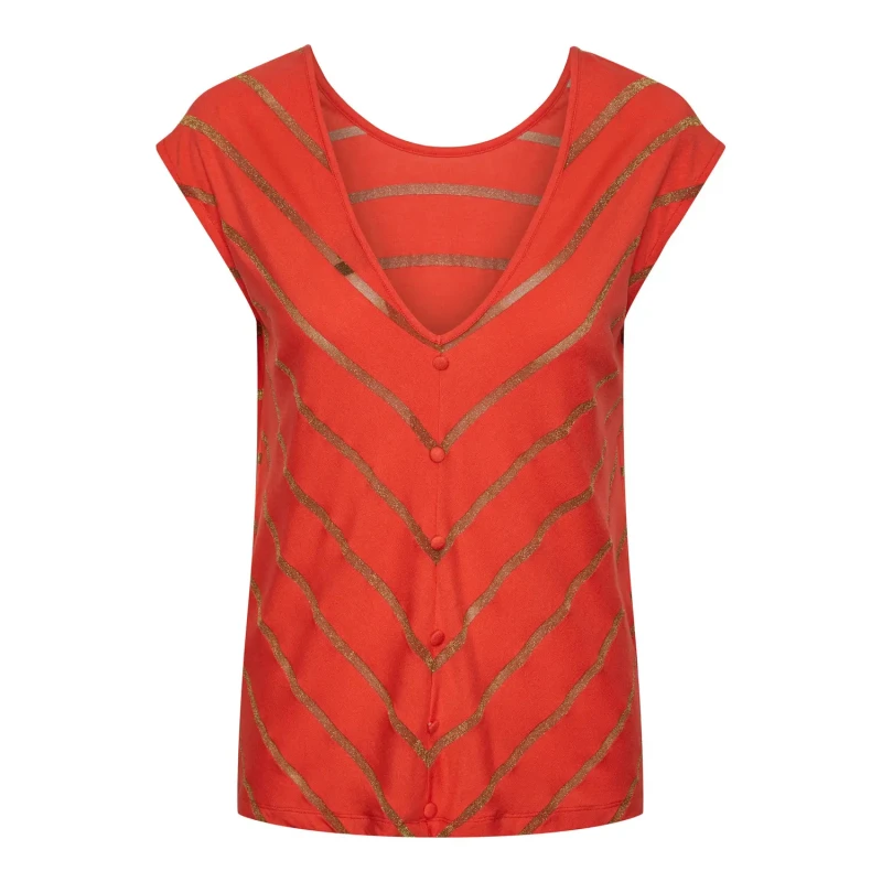 Image of Pieces Womens T-Shirt Pieces Rammi Multicolore Female S