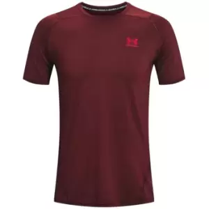 Image of Under Armour HeatGear Armour Fitted Short Sleeve Training Top Mens - Red