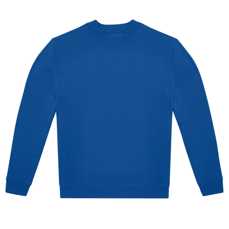Image of B&C Mens ID.222 Crew Neck Sweatshirt in Blue Size: XS Blue Male XS