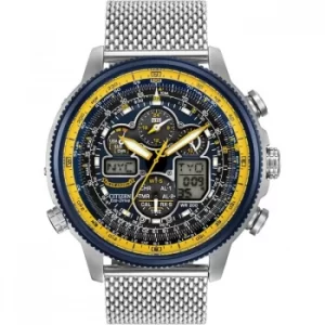 Image of Mens Citizen Navihawk A-T Blue Angels Alarm Chronograph Radio Controlled Watch