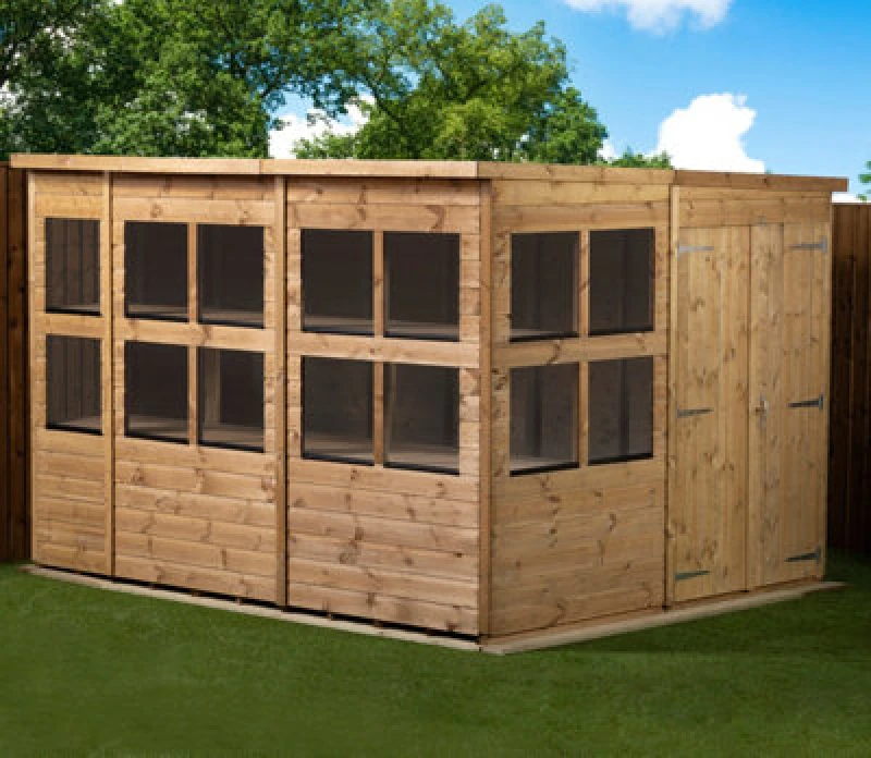 Image of Empire Sheds Empire Pent Potting Shed 10X8 Double Door