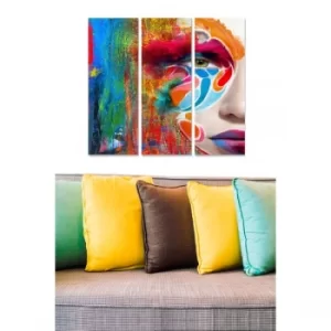 Image of MDF3081724 Multicolor Decorative MDF Painting (3 Pieces)