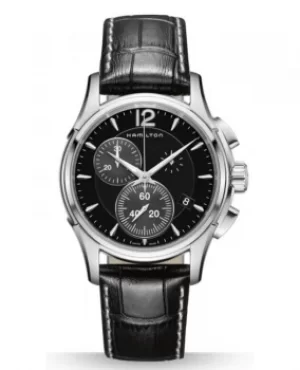 Image of Hamilton Jazzmaster Chrono Quartz Black Dial Mens Watch H32612731 H32612731